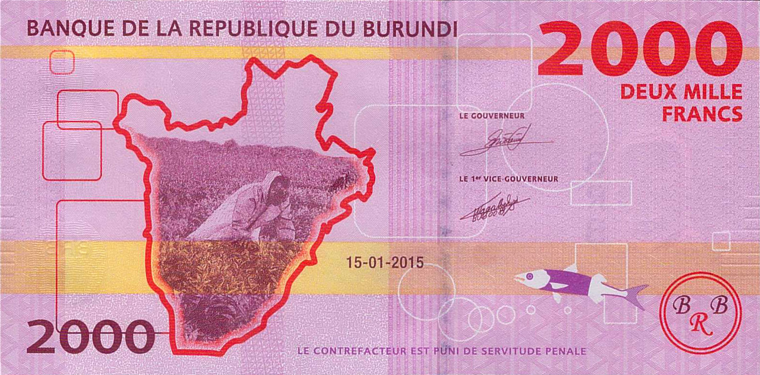 Burundi 2000 2015 UNC P-52